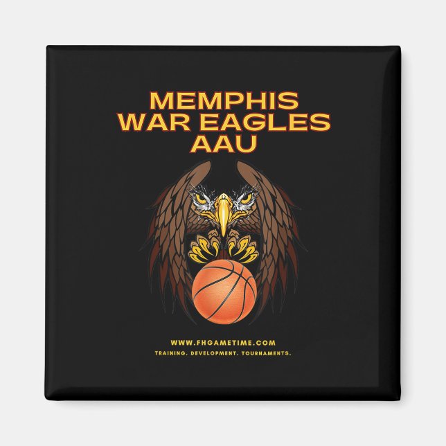 Aimant Basket-ball Memphis War Eagles Aau (Devant)