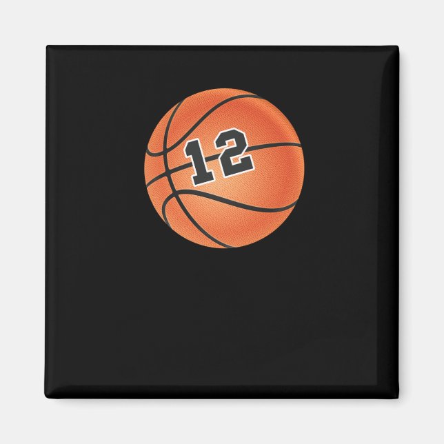 Aimant Basket-ball Numéro 12 (Devant)
