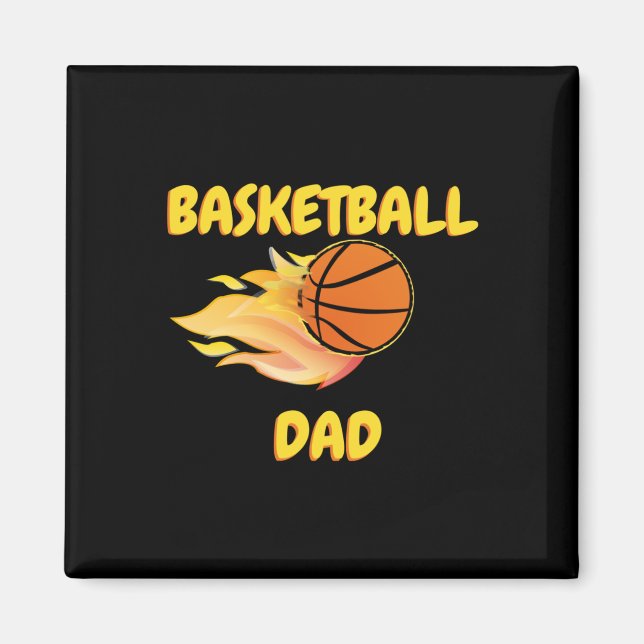 Aimant Basket-ball papa Fiery Basketball Conception cadea (Devant)