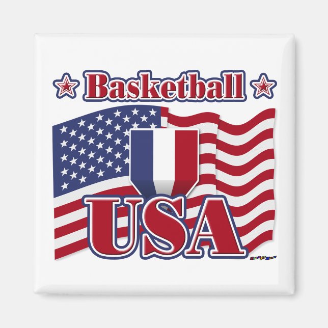 Aimant Basket-ball USA (Devant)