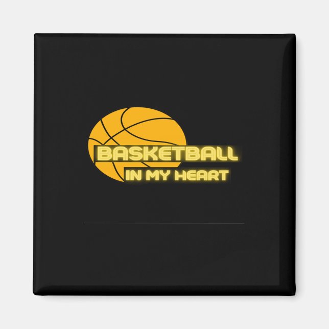 Aimant Basket Dans Mon Coeur Drôle S - Don Pour (Devant)