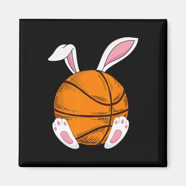 Aimant Basket de Pâques lapin lapin Joyeux jour de Pâques (Devant)