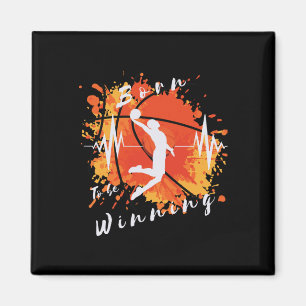 Aimant Basketball Amusant Né Pour Gagner Le Design Sporti