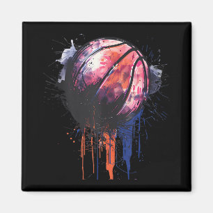 Aimant Basketball Aquarelle Dessin Armoire Basketball P