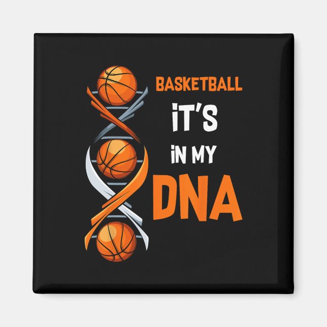 Aimant Basketball C'est dans mon ADN Fun Player Coach Tea (Devant)