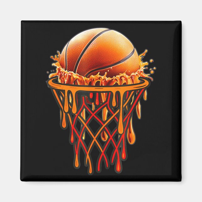 Aimant Basketball Drip Graphic, Basketball Funny Bruh Gif (Devant)