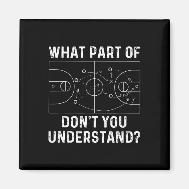 Aimant Basketball entraîneur s'amuser quelle partie de Do (Devant)