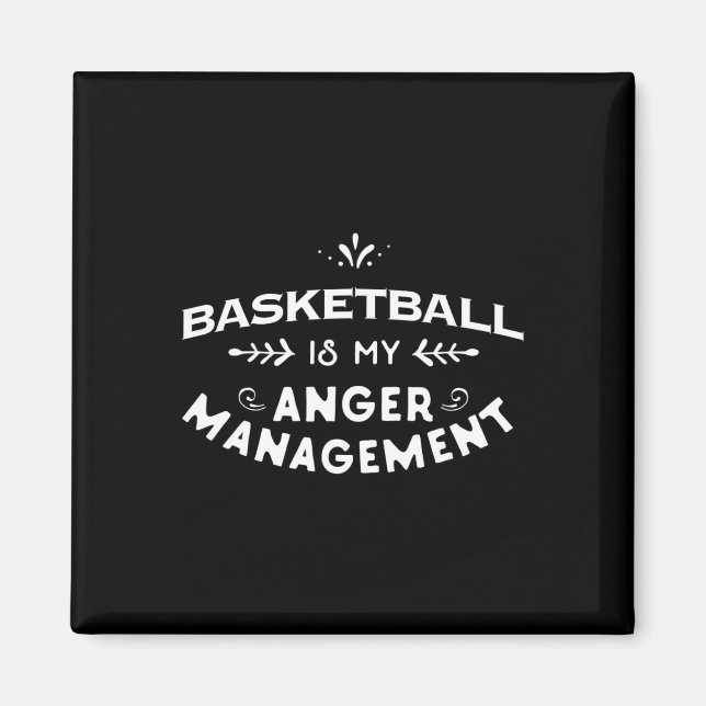 Aimant Basketball Fun Basketball est ma gestion de colère (Devant)
