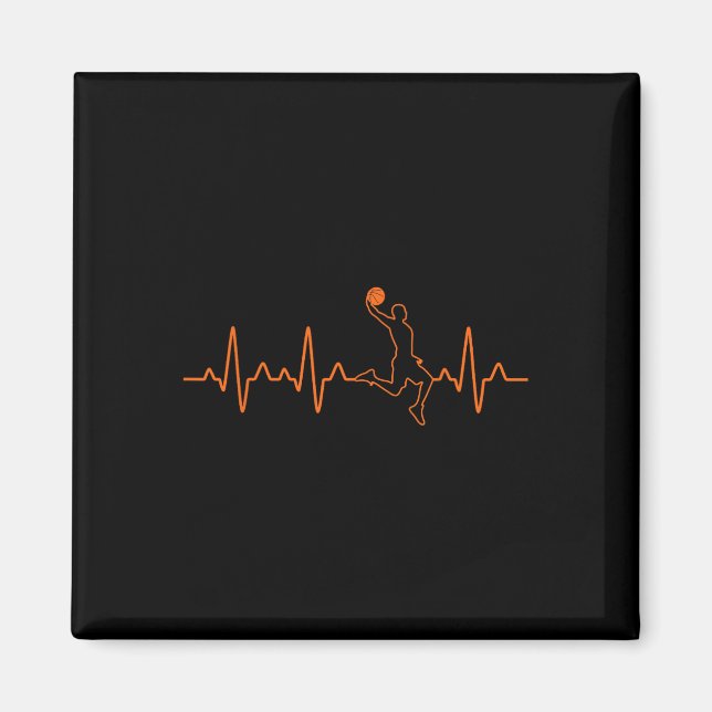 Aimant Basketball Heartbeat Player Ball Coach Don Pour M (Devant)