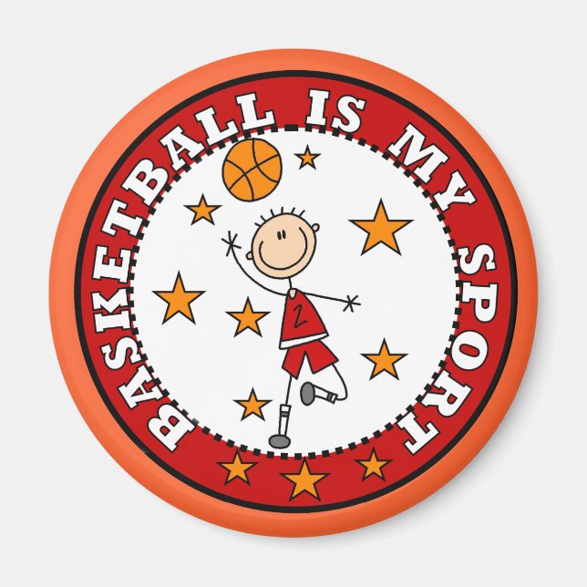 Aimant Basketball My Sport Tshirts et cadeaux (Devant)