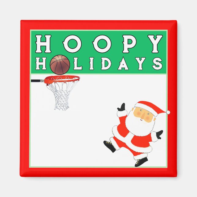 Aimant Basketball Noël Stocker Stuffer (Devant)