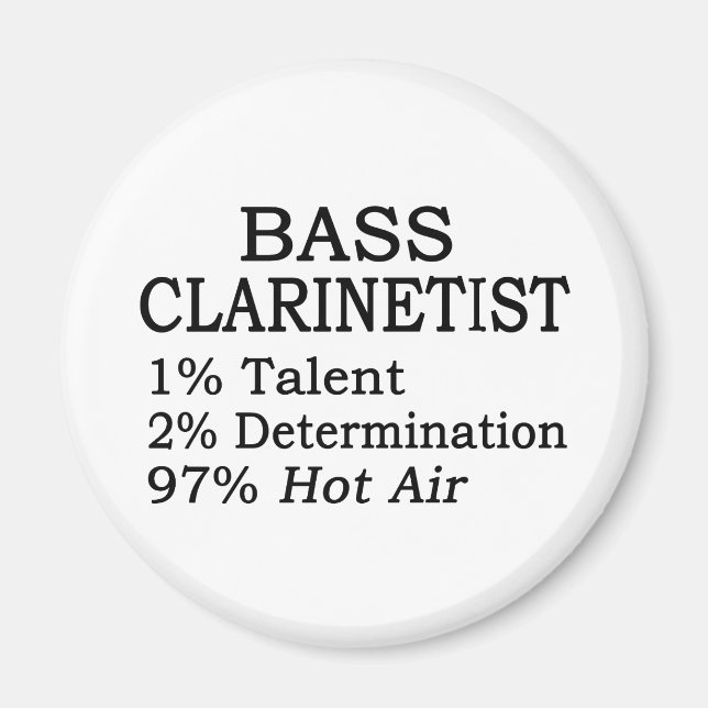 Aimant Bass Clarinetist Hot Air (Devant)