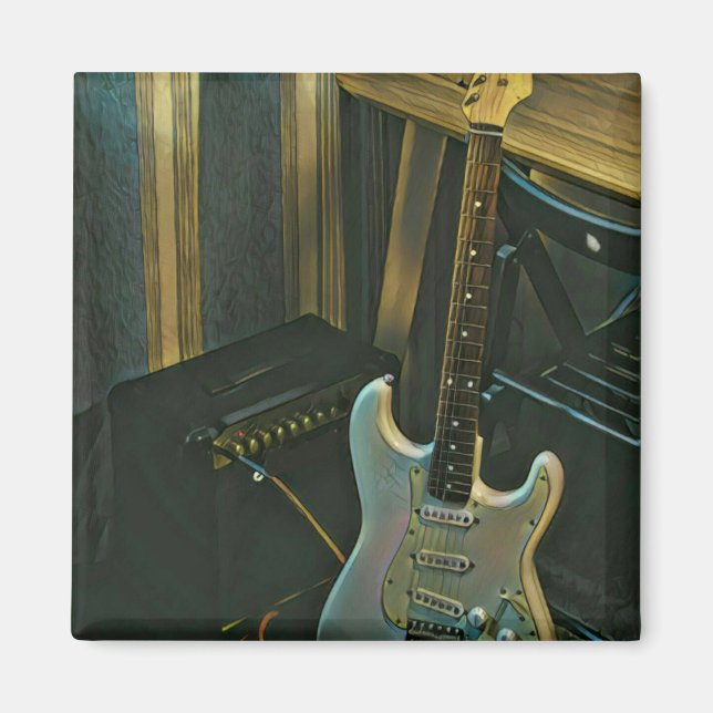 Aimant basse acoustique guitare électrique cadeau (Devant)