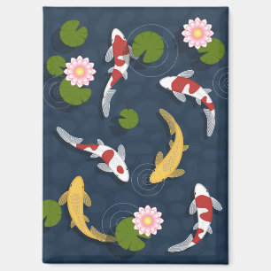 Aimant Bassin de carpes koï japonaises