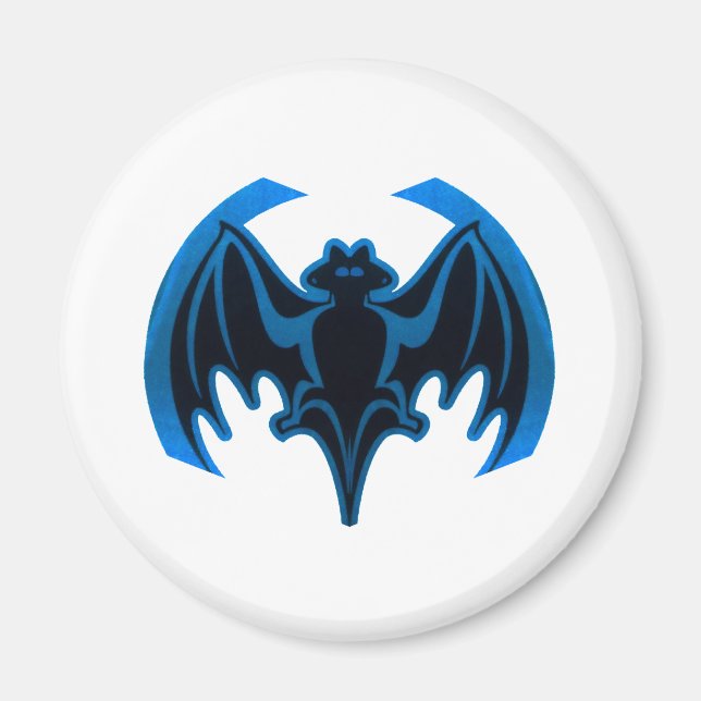 Aimant Bat Bleu Le MUSÉE Zazzle Cadeaux (Devant)
