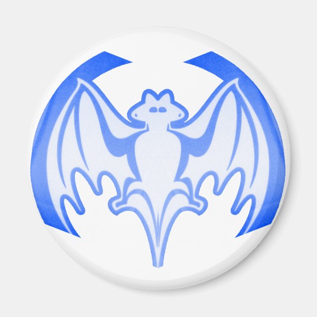 Aimant Bat Blue Inv Le MUSÉE Zazzle Cadeaux (Devant)