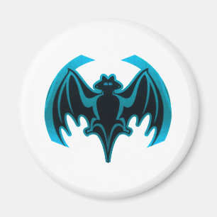 Aimant Bat Cyan Le MUSÉE Zazzle Cadeaux