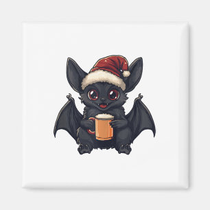 Aimant Bat de Noël drôle animal avec la bande dessinée de