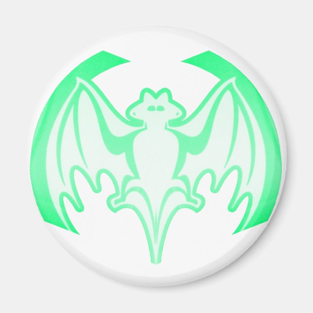 Aimant Bat Green Inv Le MUSÉE Zazzle Cadeaux (Devant)
