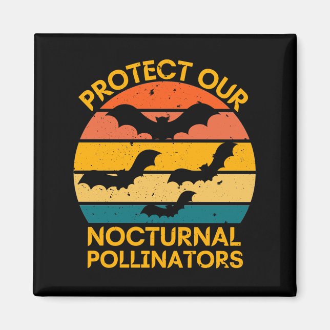 Aimant Bat rétro Vintage (Devant)