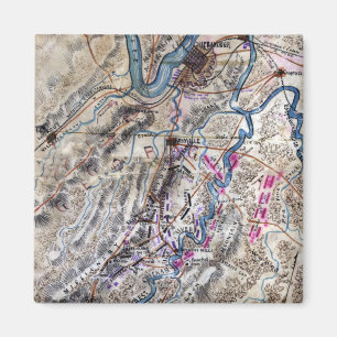 Aimant Bataille de Chickamauga - Carte panoramique de la