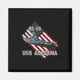 Aimant Bataillon Uss Alabama Bb-60 & Combat Warship