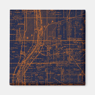 AIMANT BATAVIA ILLINOIS 1871 CARTE FOX RIVER VALLEY