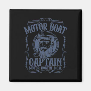 Aimant Bateau à moteur Capitaine Funny Pontoon Bateau à m