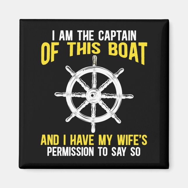 Aimant Bateau Capitaine de voile Skipper Humour bateau (Devant)