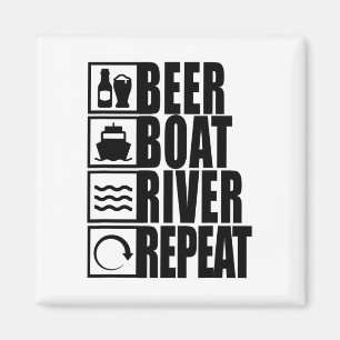 Aimant Bateau de bière rivière répétition boire la vie de