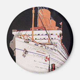 Aimant Bateau de croisière de transport de voyage vintage