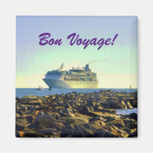 Aimant Bateau de croisière et voyage de fève de jetées