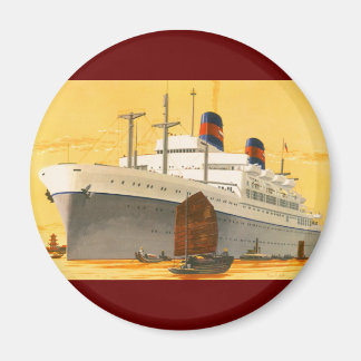 Aimant Bateau de croisière vintage vers l'Orient avec jon