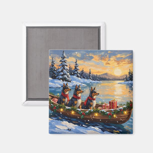 Aimant Bateau de Noël de berger anatolien pour les fêtes