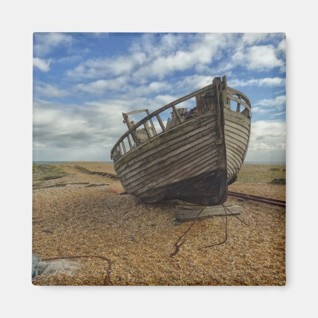 Aimant Bateau de pêche en bois abandonné | Dungeness (Devant)
