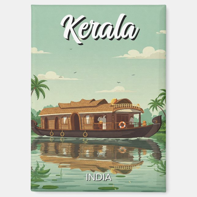Aimant Bateau domestique au Kerala en Inde (Recto)