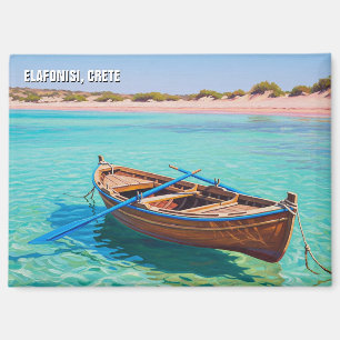 Aimant Bateau Elafonisi Elafonissi Crète Grèce Voyage
