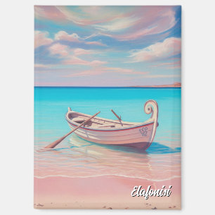 Aimant Bateau Elafonisi Elafonissi Crète Grèce Voyage