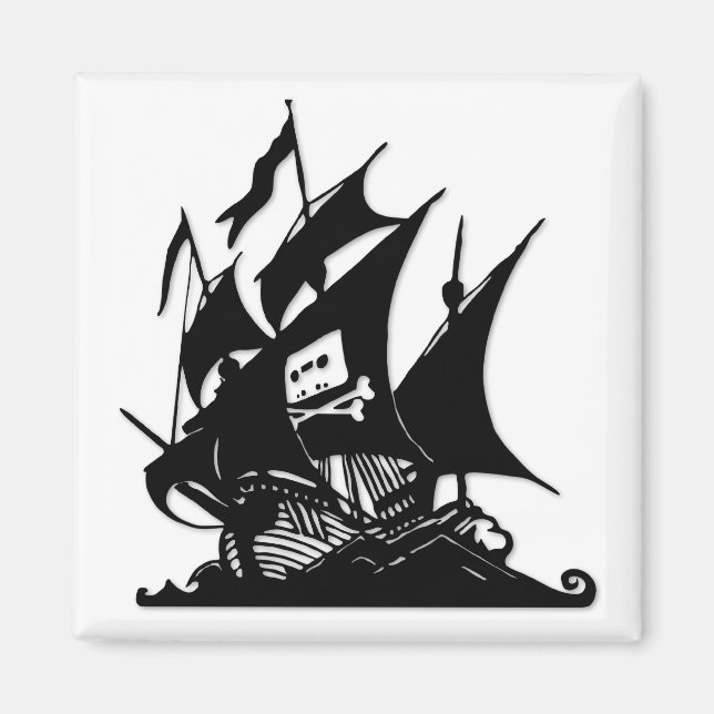 Aimant Bateau Logo de Pirate Bay (Devant)