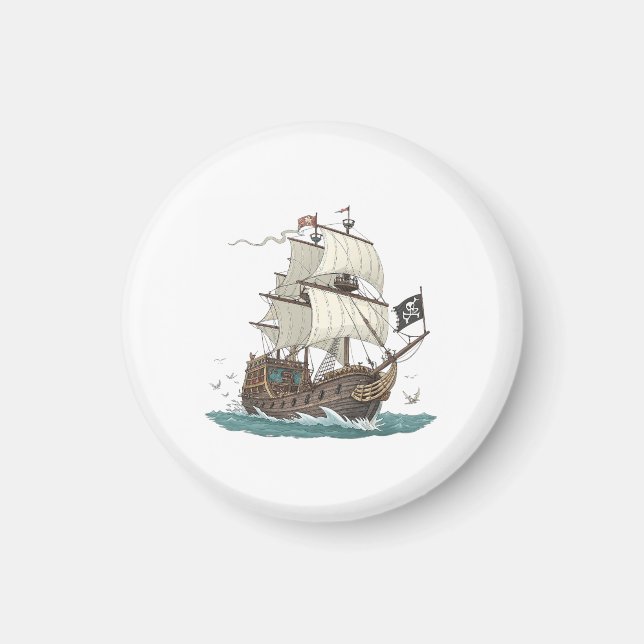 Aimant Bateau Pirate (Devant)