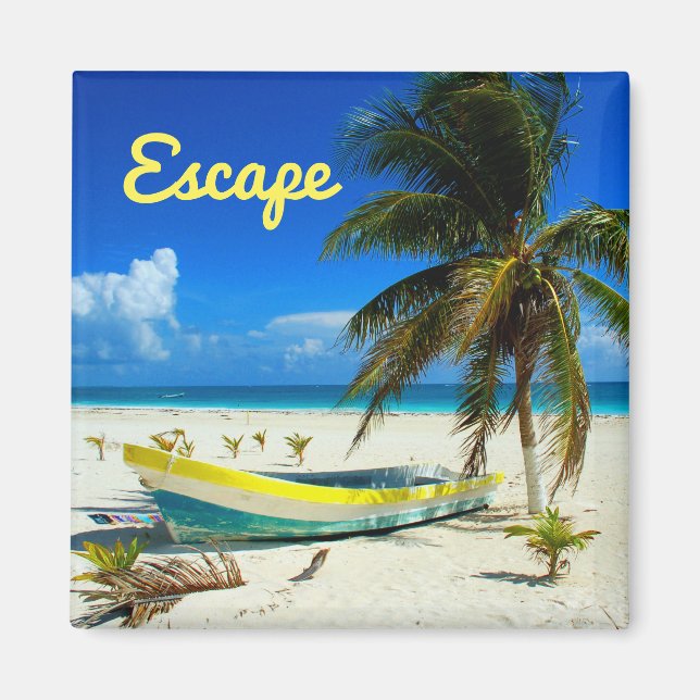 Aimant Bateau Sandy Beach Caraïbes Mexique (Devant)