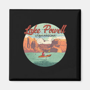 Aimant Bateau sur le lac Powell Utah Arizona Voyage Vinta