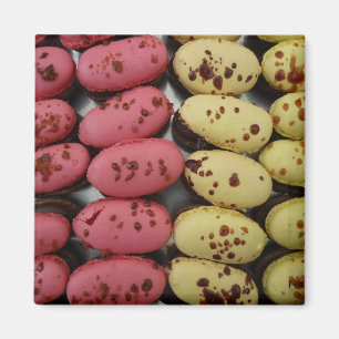 Aimant bateaux chocolat rose et jaune