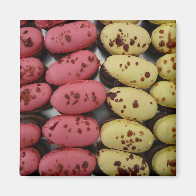 Aimant bateaux chocolat rose et jaune (Devant)