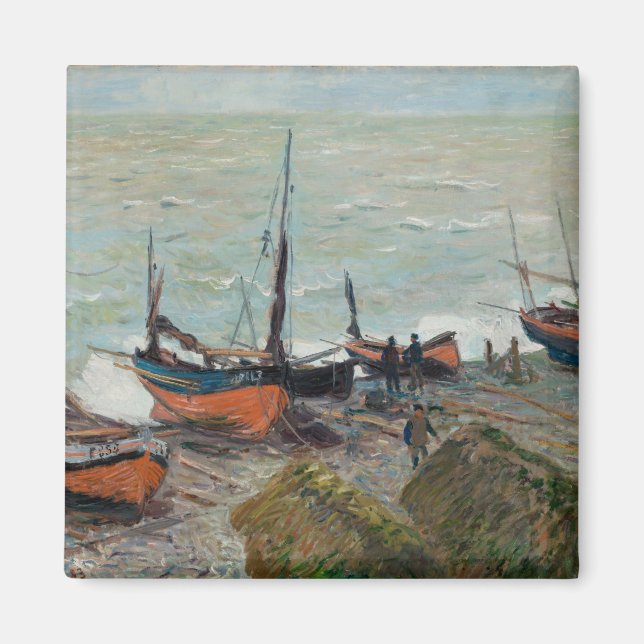 Aimant Bateaux de pêche Claude Monet vintages (Devant)