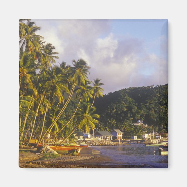 Aimant Bateaux de pêche, Soufriere, Sainte-Lucie, Caraïbe (Devant)