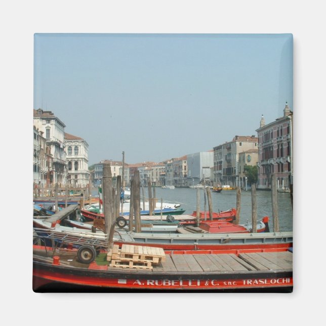 Aimant Bateaux rouges à Venise (Devant)