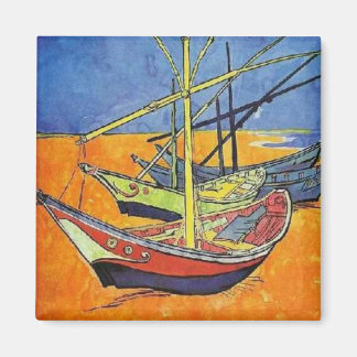 Aimant Bateaux sur la plage par Vincent van Gogh