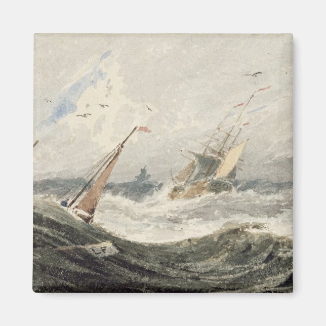 Aimant Bateaux sur une mer tempétueuse (avec c sur graphi (Devant)