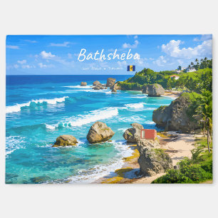 Aimant Bathsheba, Barbade - Côte de plage tropicale
